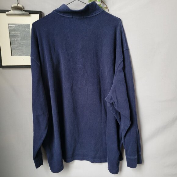 Polo Ralph Lauren Estate-Rib Quarter-Zip Pullover Navy Blue 3XB - Picture 2 of 14